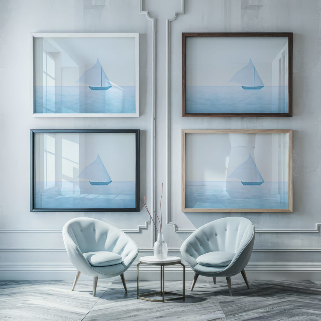 coastal nautical 0007 MODERN 3x4 framed posters mockup