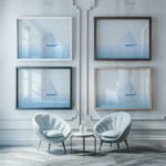 coastal nautical 0007 MODERN 3x4 framed posters mockup