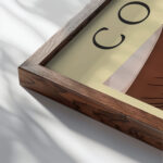coco 3x4 close up dark wood mockup
