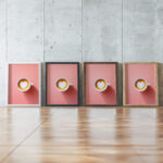 coffee pink 3x4 300ppi framed posters mockup