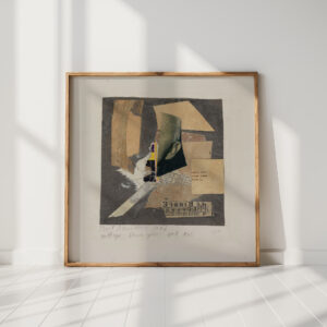 collage black yellow and ear 1946 kurt schwitters high quality print