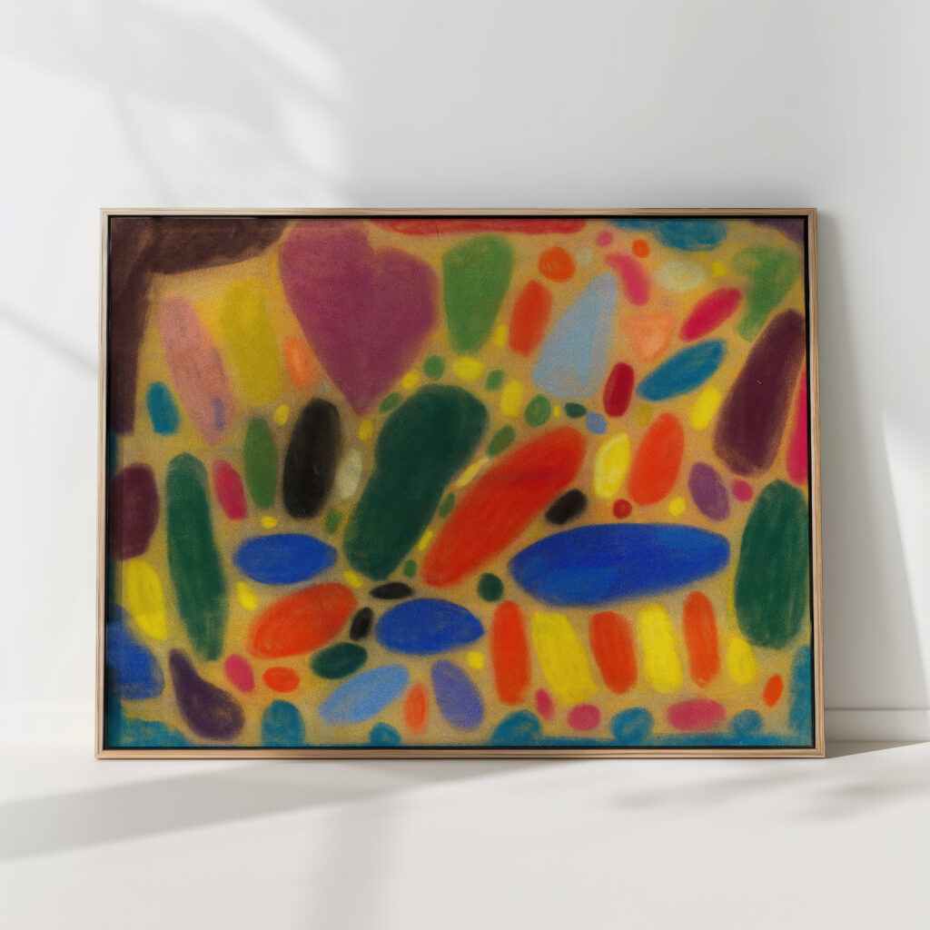color composition with round and oval shapes 1933 adolf holzel high quality print