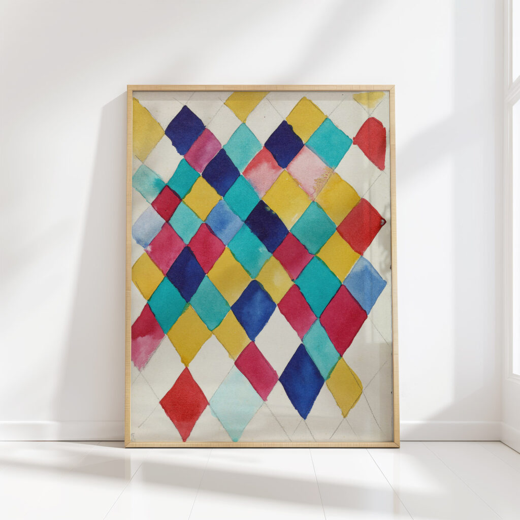 color study with diamonds 1913 wassily kandinsky high quality print