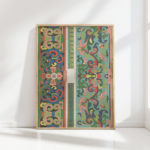 colorful abstract floral artistic design print