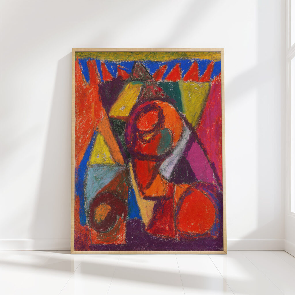 colorful abstract geometric art 1 by adolf holzel modernist expressionism painting 1925 high quality print