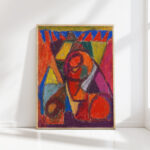 colorful abstract geometric art 1 by adolf holzel modernist expressionism painting 1925 high quality print