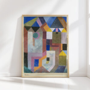colorful architecture 1917 paul klee high quality print