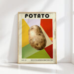 colorful bauhaus style potato art print