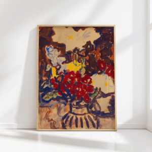 colorful bouquet of summer flowers 1915 christian rohlfs high quality print