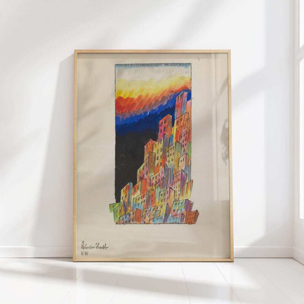 colorful city graz 1924 karl wiener high quality print
