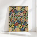 colorful floral art print with intricate design elements