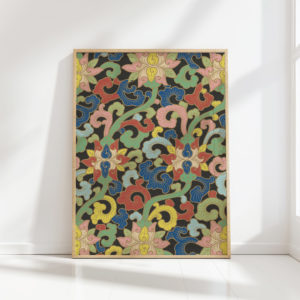 colorful floral art print with intricate design elements