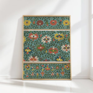 colorful floral artwork print with intricate patterns