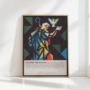 colorful st john the baptist art print joseph binder 1962