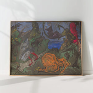 composition with figures running around 1922 stanislaw ignacy witkiewicz high quality print