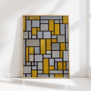 composition with grid 1 1918 piet mondrian high quality print