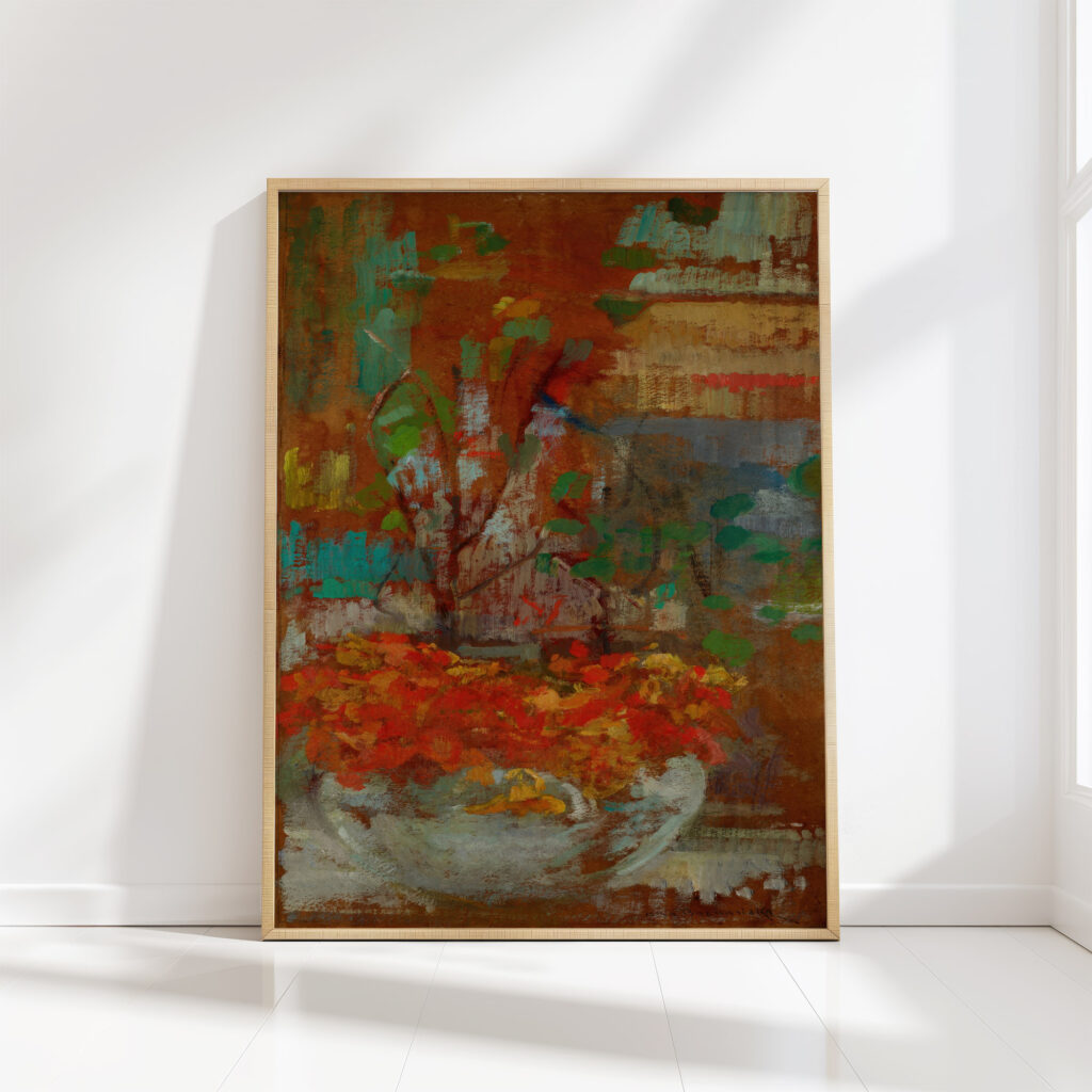 composition with nasturtiums 1906 olga boznanska high quality print
