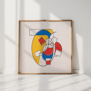 composition with oval and rectangles 2009 unknown high quality print