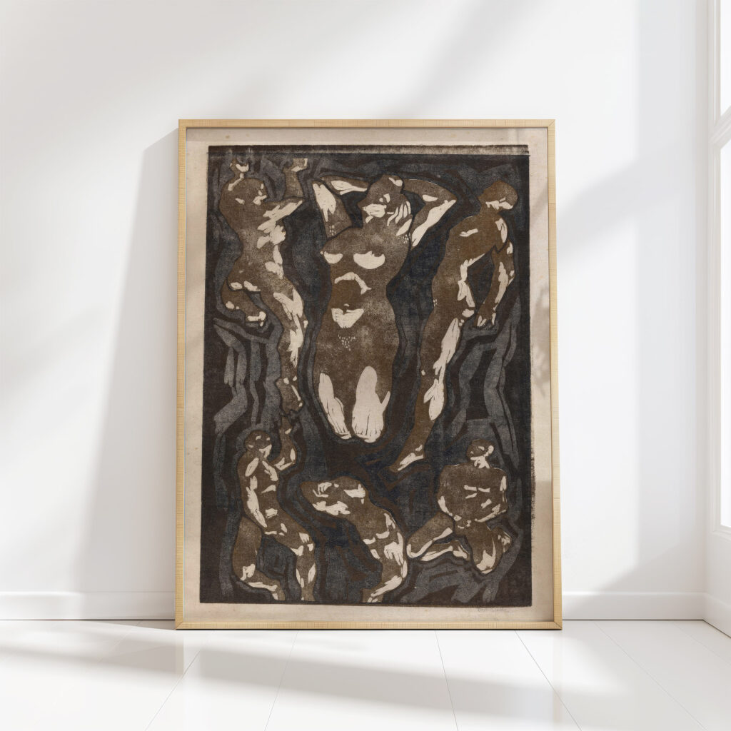 composition with six human figures 1906 1945 reijer stolk high quality print
