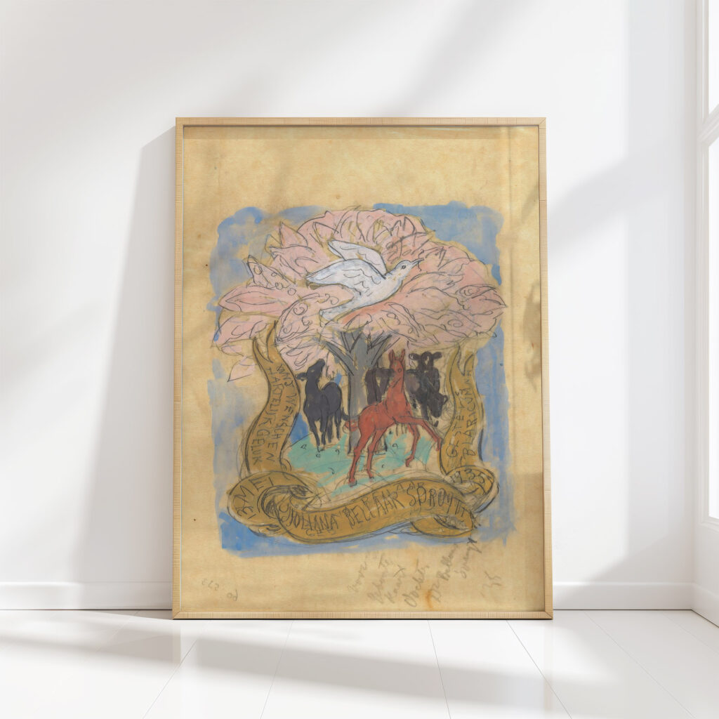congratulations on the birth of juliana bellaar spruyt 1935 05 13 leo gestel high quality print