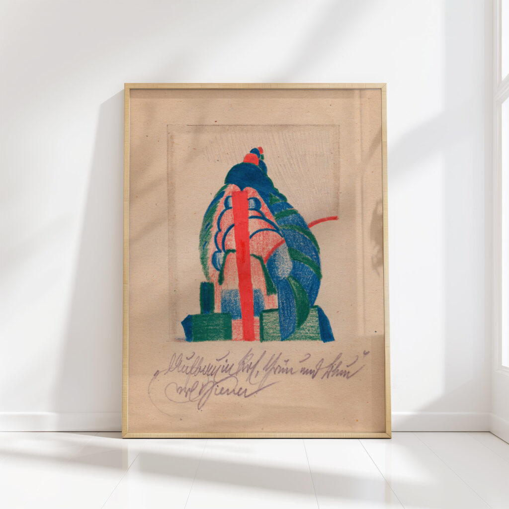 construction in red green and blue around 1923 karl wiener high quality print