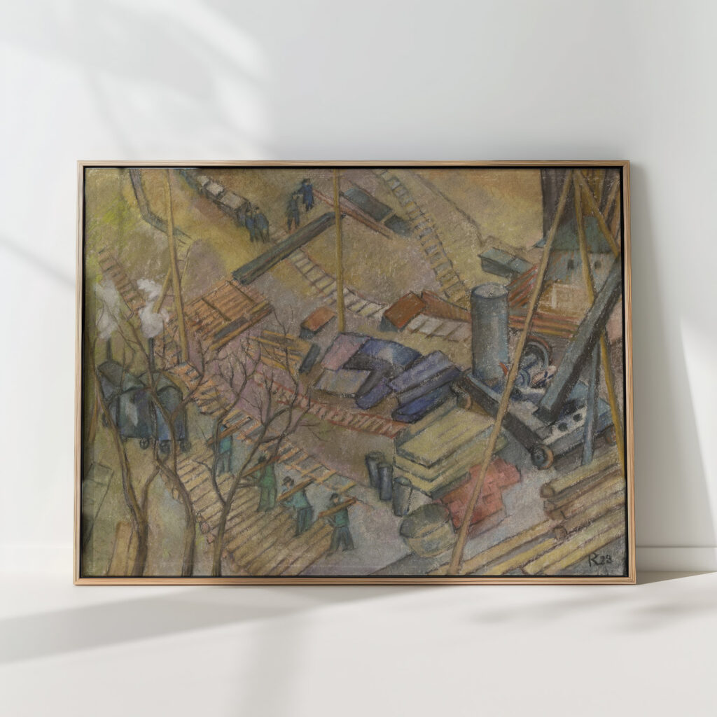 construction site of ig farben 2 1928 pauline kowarzik high quality print