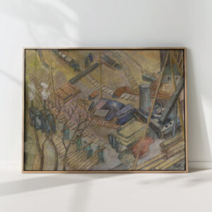 construction site of ig farben 2 1928 pauline kowarzik high quality print