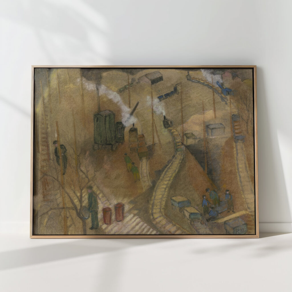 construction site of ig farben ca 1928 1930 pauline kowarzik high quality print