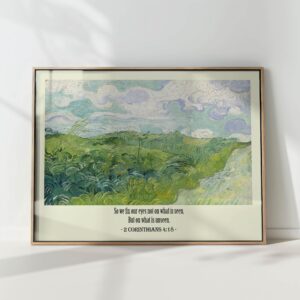 corinthians 418 bible verse christian print