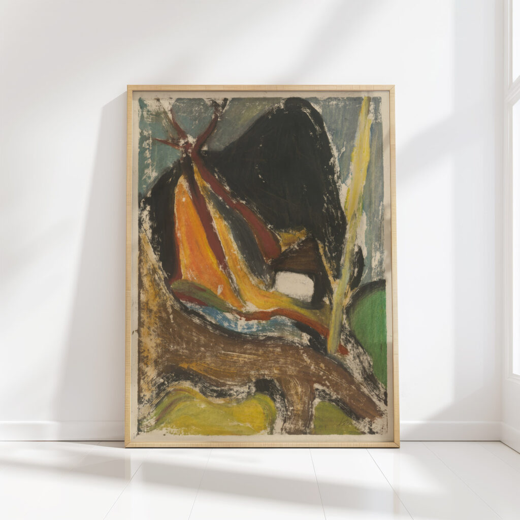cottage under the mountain 1930 zolo palugyay high quality print