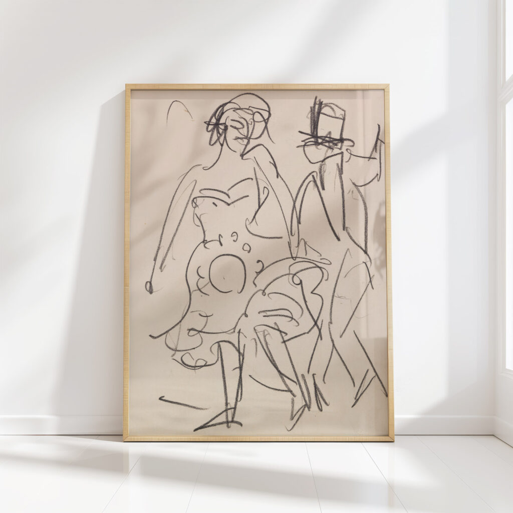 couple dancing 1911 ernst ludwig kirchner high quality print