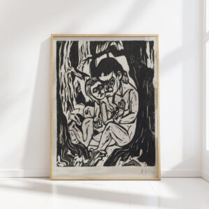couple in the forest 1925 hermann scherer high quality print