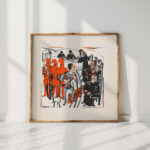 court scene from shaws saint joan 1925 ernst ludwig kirchner high quality print