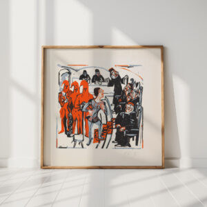 court scene from shaws saint joan 1925 ernst ludwig kirchner high quality print