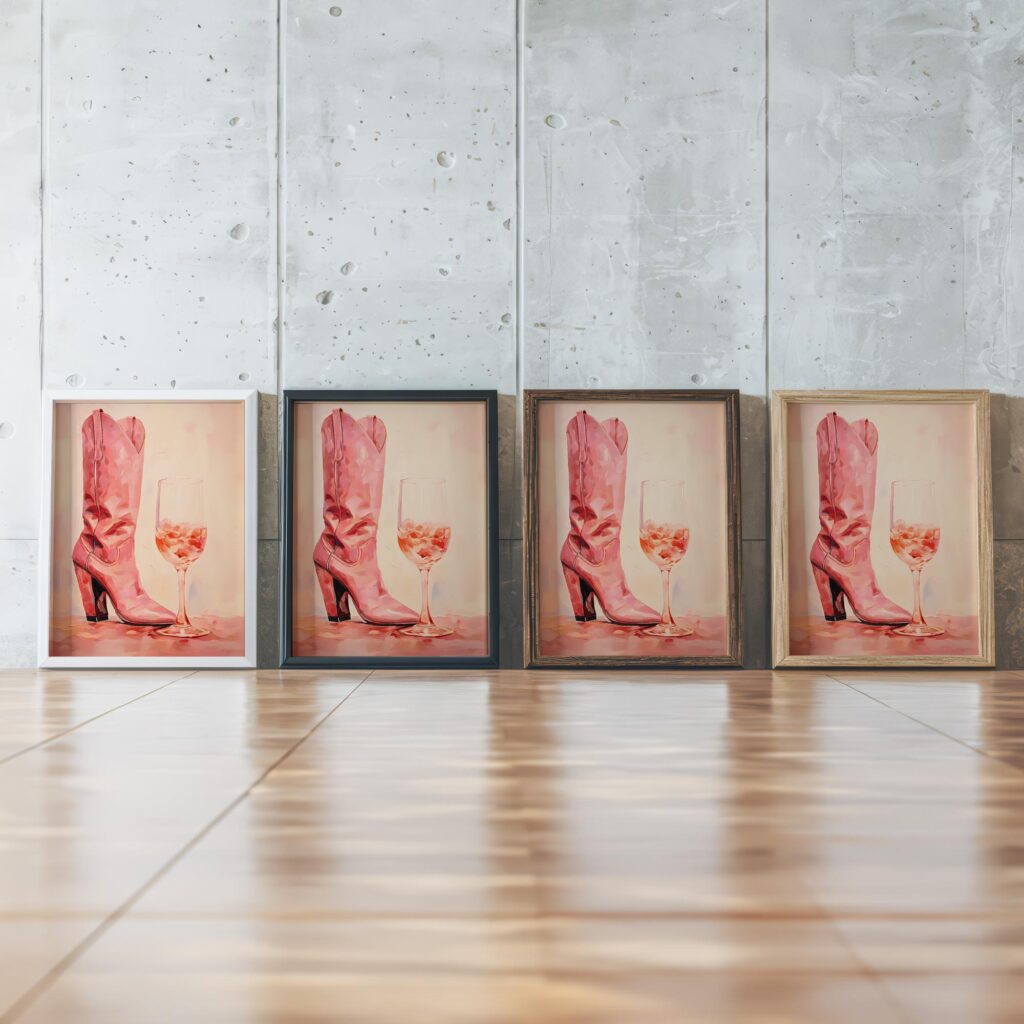 cowgirl 0012 3x4 framed posters mockup