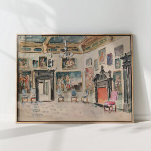 crimson room in the palace at podhorce 2 1940 ivan ivanec high quality print