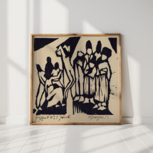 crucifixion i 1913 wilhelm morgner high quality print