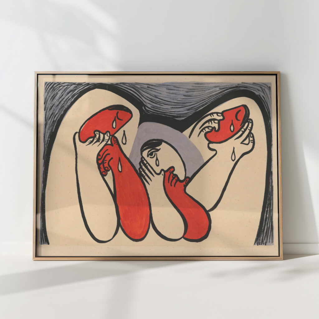 crying women 1938 mikulas galanda high quality print