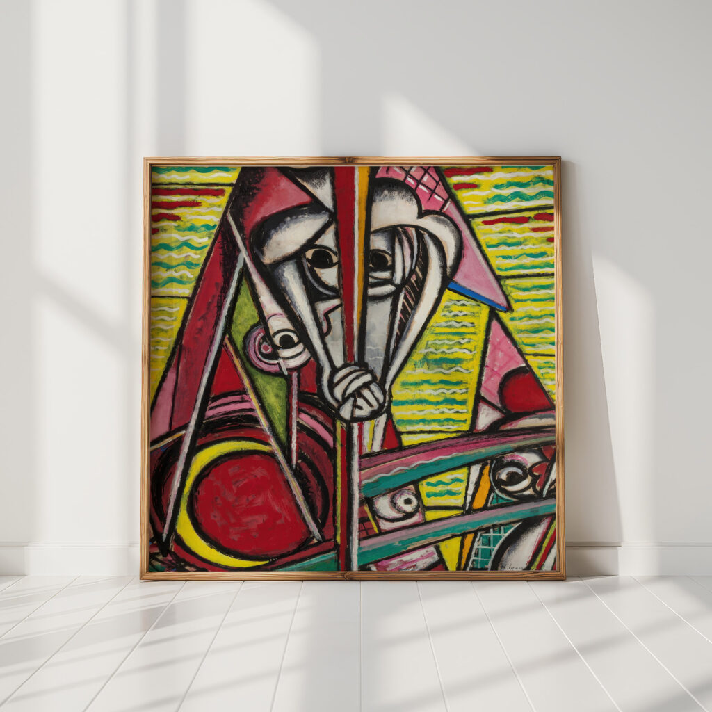 cubist composition 1917 henry lyman sayen high quality print