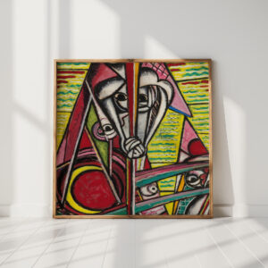 cubist composition 1917 henry lyman sayen high quality print