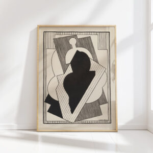 cubist composition black center 1921 albert gleizes high quality print