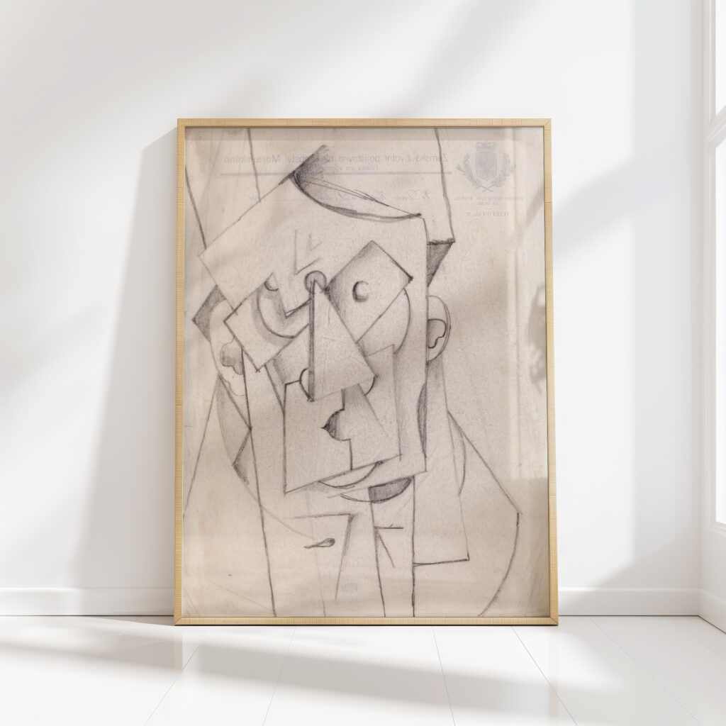 cubist composition the head 1912 1913 oto gutfreund high quality print