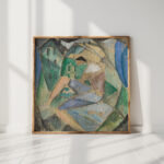 cubist figure with houses 1913 hermann stenner high quality print