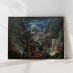 cubofuturistic landscape 1920 fritz stuckenberg high quality print