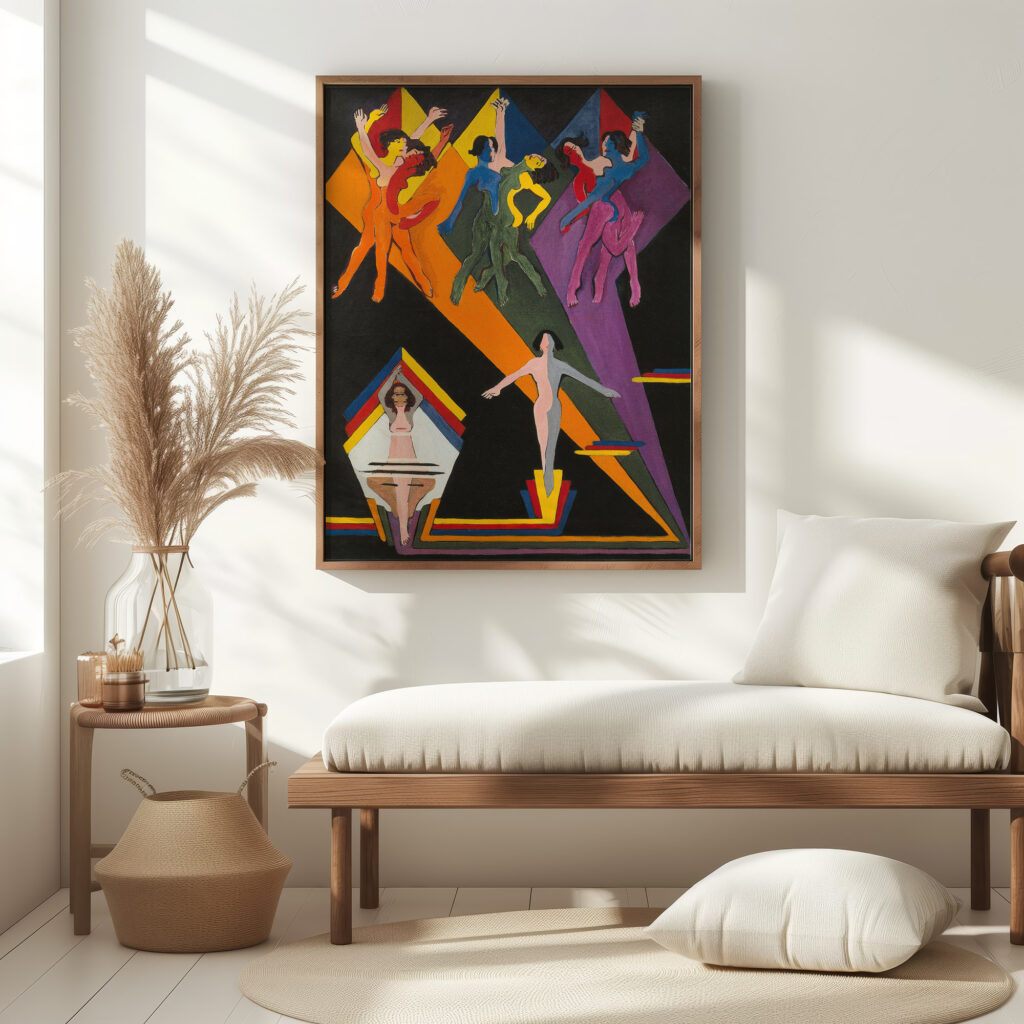 dancing girls in colourful rays 1932 1937 Ernst Ludwig Kirchner 5 mockup