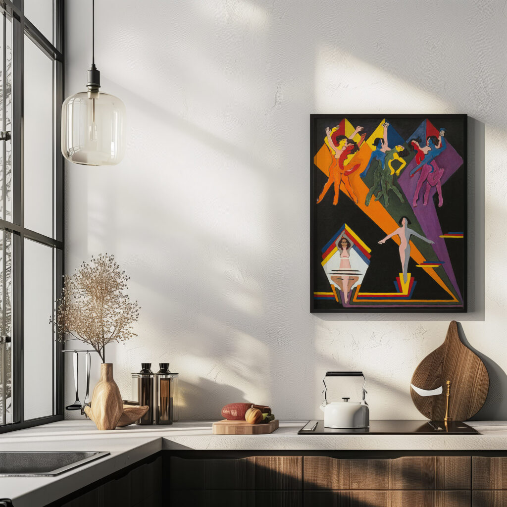 dancing girls in colourful rays 1932 1937 Ernst Ludwig Kirchner 6 mockup