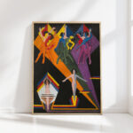 dancing girls in colourful rays 1932 1937 ernst ludwig kirchner high quality print