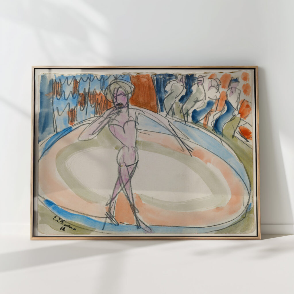 dancing woman at the cabaret ca 1913 ernst ludwig kirchner high quality print
