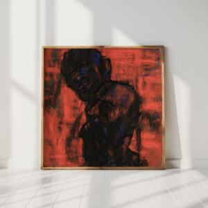 dark heads on red 1928 christian rohlfs high quality print