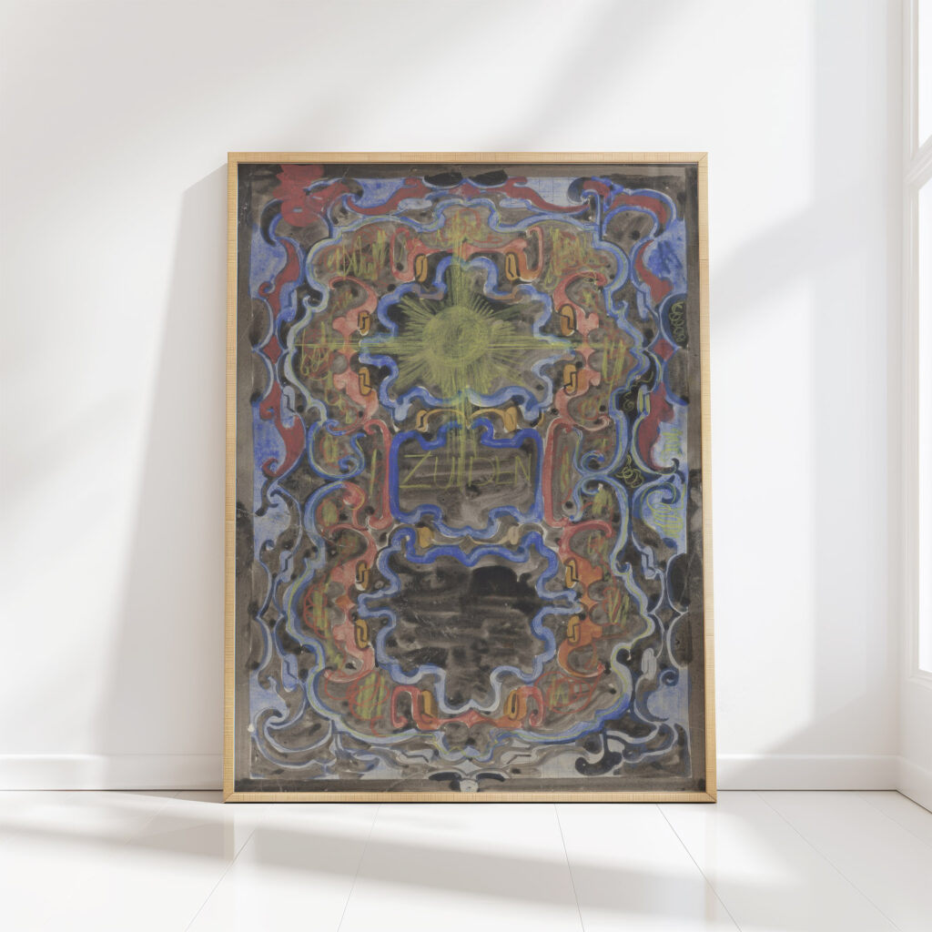 decorative design 2 1874 carel adolph lion cachet high quality print